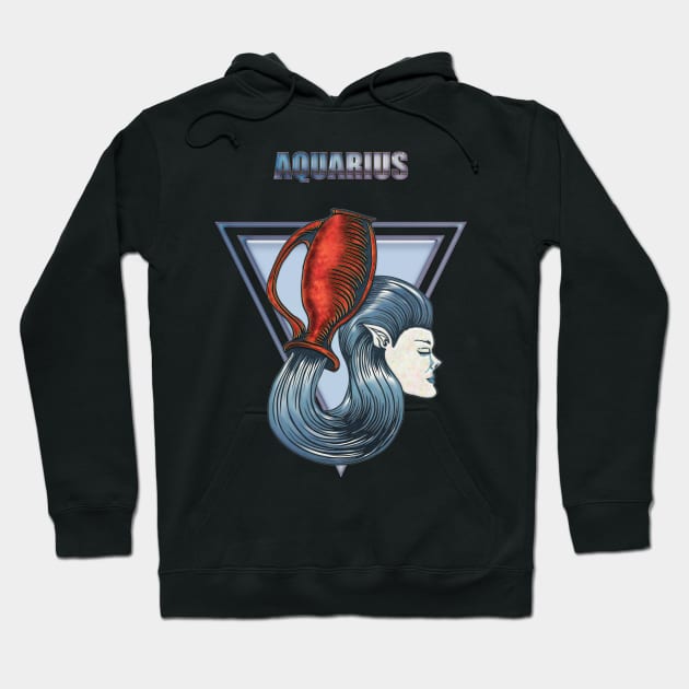 Zodiac sign aquarius Hoodie by Nicky2342